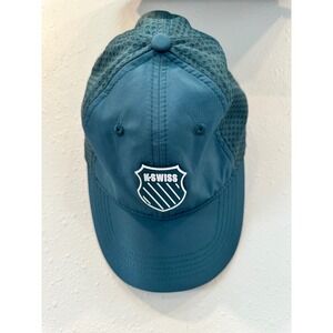 K-Swiss Performance Mesh Hat Unisex OSFA Teal Blue Breathable Tenniscore Sporty